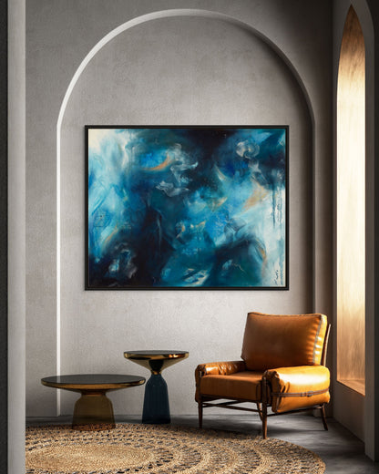 "Sapphire Iris" Original Painting - Currently Unavailable